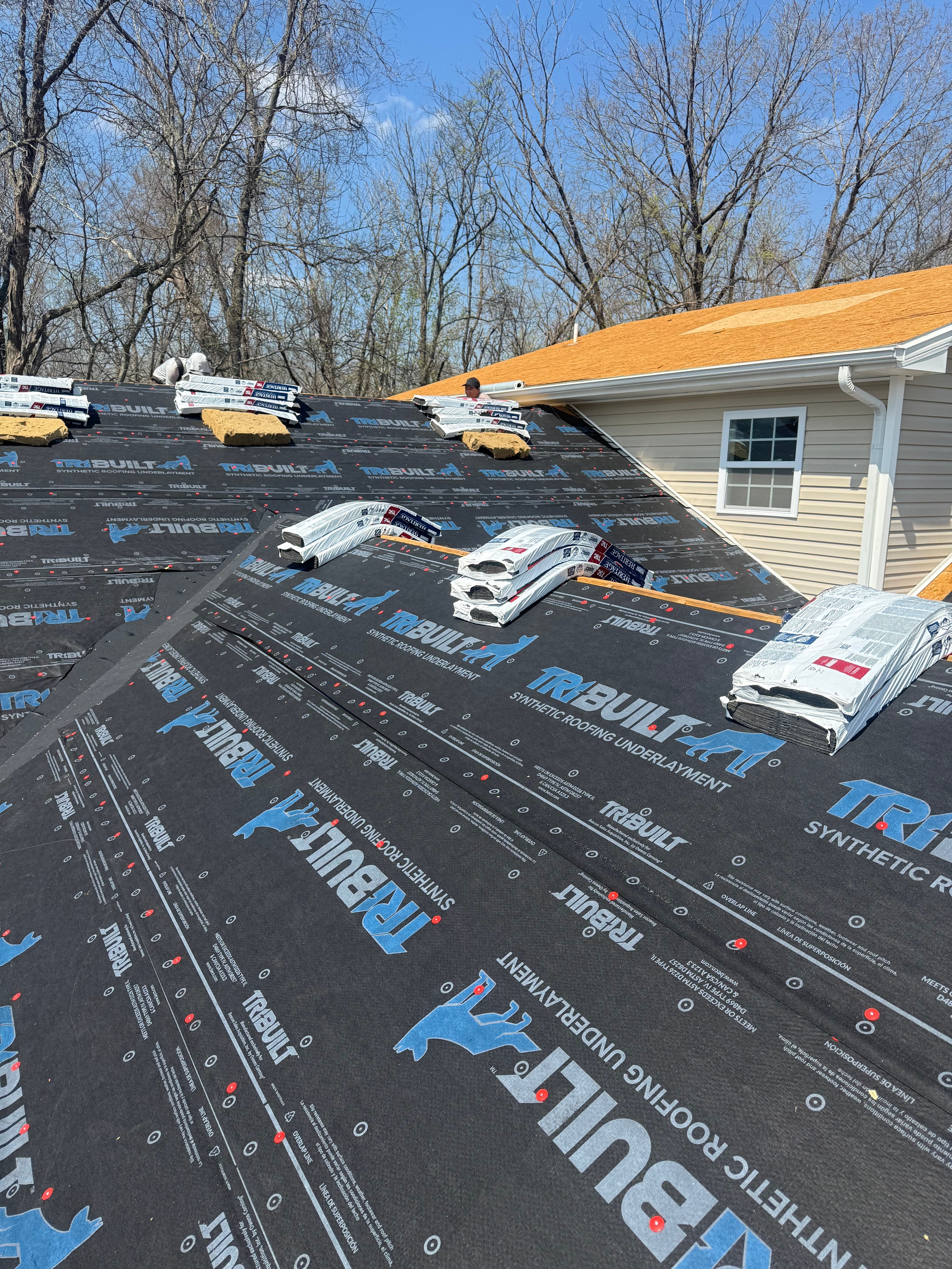 Residential roofing completed