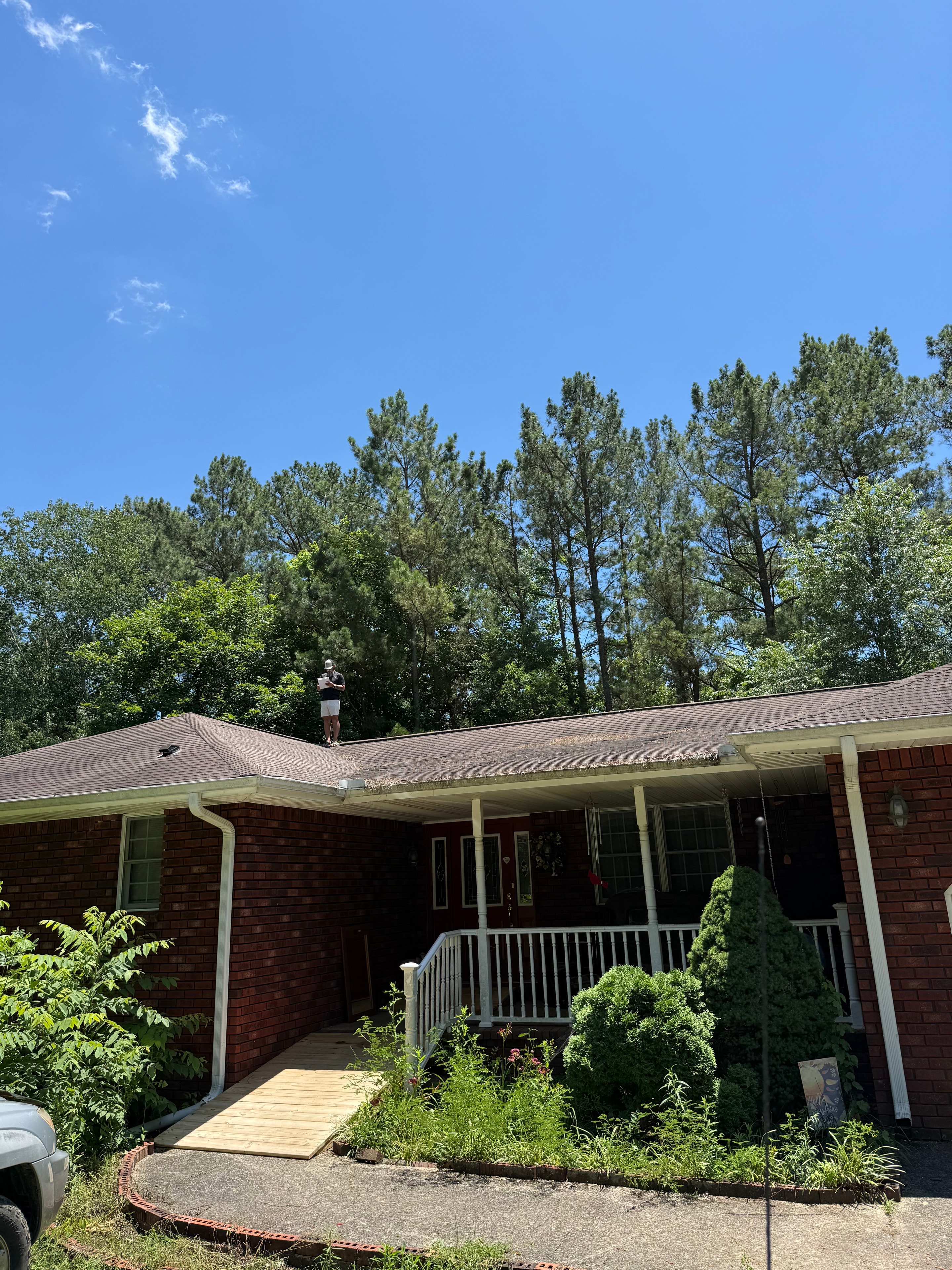 Brick house roof replacement